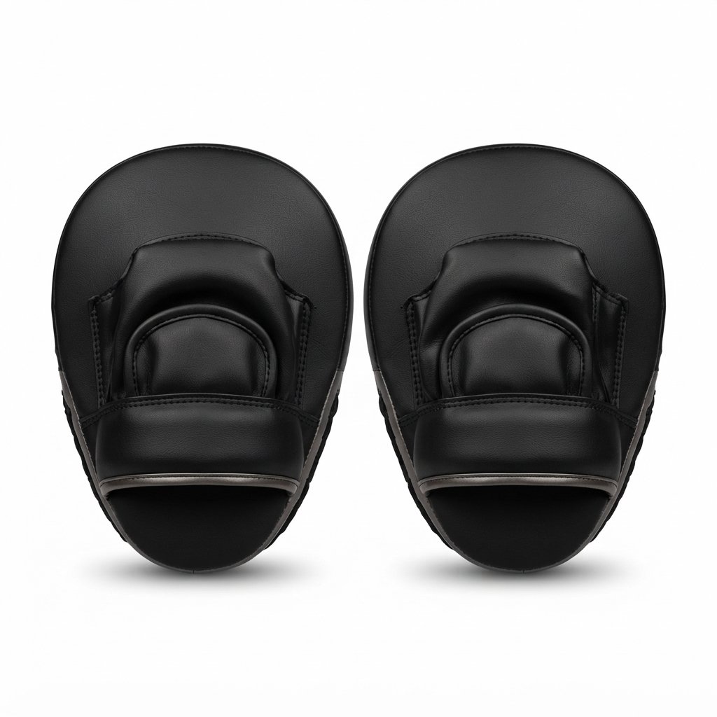 A pair of black boxing focus pads displayed side by side against a white background. - alternate view 2