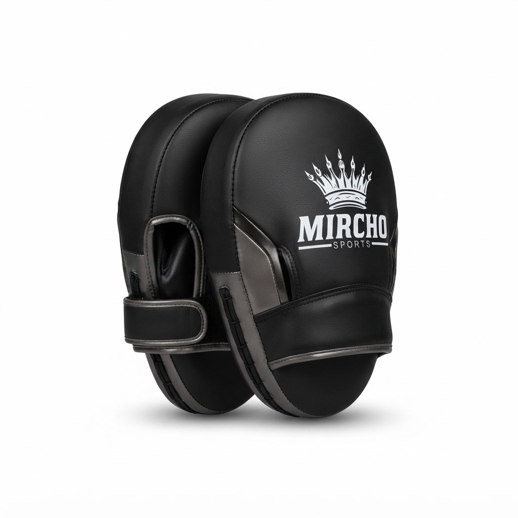 A pair of black boxing focus pads displayed side by side against a white background. - alternate view 3