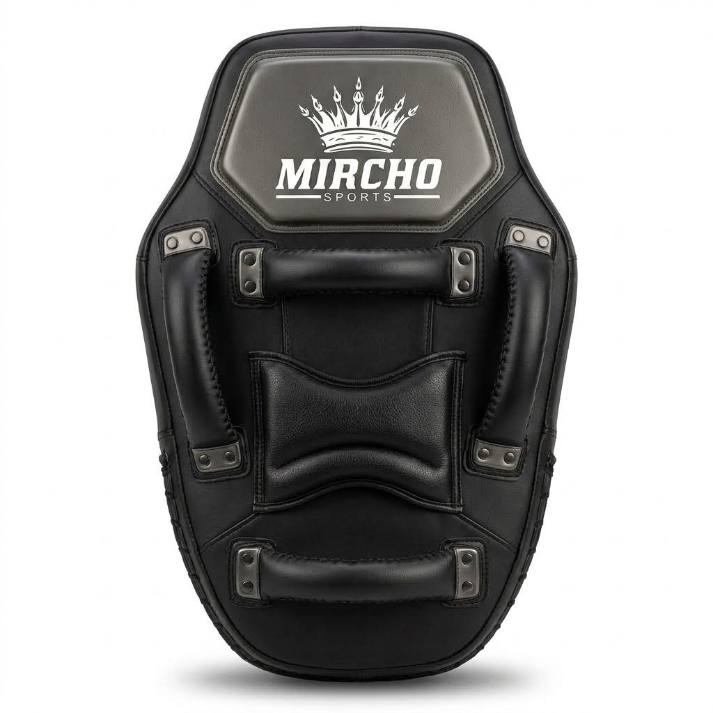 Black training pad featuring multiple grey target panels and reinforced handles. - alternate view 2