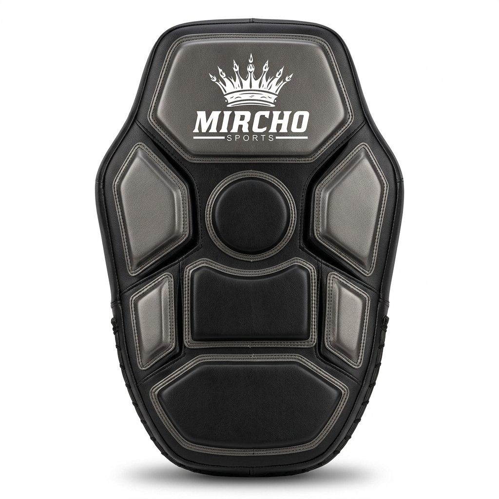 Black training pad featuring multiple grey target panels and reinforced handles. - alternate view 3