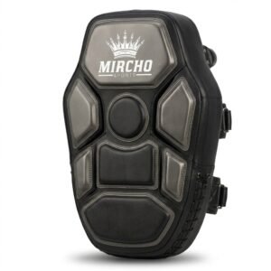Black training pad featuring multiple grey target panels and reinforced handles.
